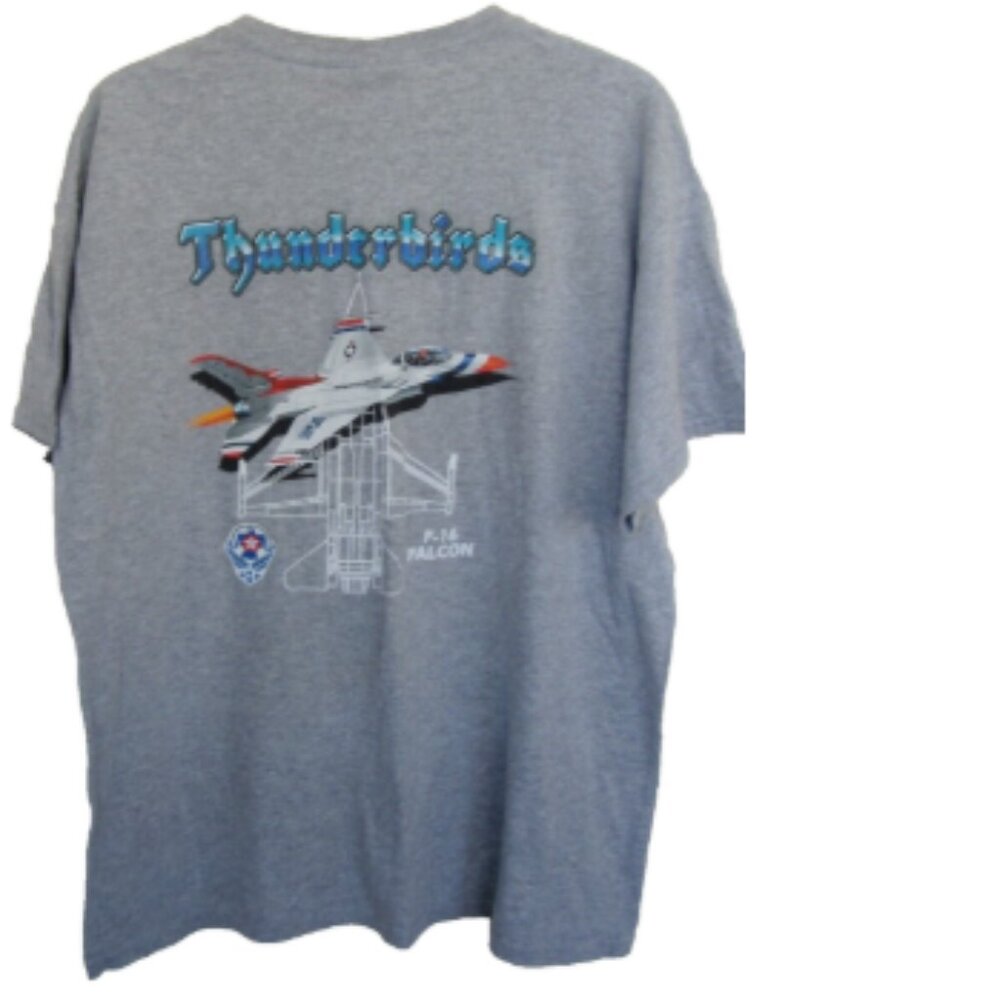 USAF Thunderbirds F-16 Falcon Print Crewneck T-Shirt